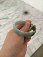 Load image into Gallery viewer, 52.4mm certified Type A 100% Natural light green/white thin Jadeite Jade bangle Y101-7332
