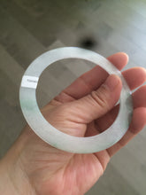 Load image into Gallery viewer, 60mm Certified Type A 100% Natural icy watery sunny green white Jadeite Jade bangle A83-4959
