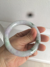 Load image into Gallery viewer, 55.5mm Certified 100% natural Type A green/purple round cut jadeite jade bangle AC23-4227
