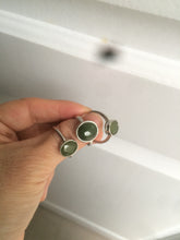 Load image into Gallery viewer, 100% Natural dark green nephrite (碧玉) Hetian Jade ring HT66 (adjustable size)
