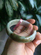 Load image into Gallery viewer, 53.6mm 100% natural Type A green/brown/purple jadeite jade bangle L62
