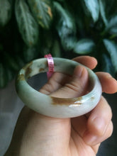 Load image into Gallery viewer, 53.6mm 100% natural Type A green/brown/purple jadeite jade bangle L62
