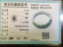 Load image into Gallery viewer, Sale! 58.6 mm certificated Type A 100% Natural green/light purple/brown(福禄寿) Jadeite Jadeite Jade bangle Q97-7814
