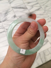 Load image into Gallery viewer, 53.7mm certificated Type A 100% Natural sunny green Jadeite Jade bangle A82-4958
