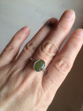 Load image into Gallery viewer, 100% Natural dark green nephrite (碧玉) Hetian Jade ring HT66 (adjustable size)
