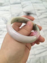 Load image into Gallery viewer, 53.6mm 100% natural Type A green/brown/purple jadeite jade bangle L62
