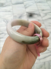 Load image into Gallery viewer, 53.6mm 100% natural Type A green/brown/purple jadeite jade bangle L62
