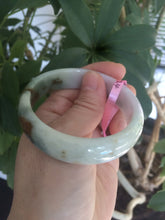 Load image into Gallery viewer, 53.6mm 100% natural Type A green/brown/purple jadeite jade bangle L62
