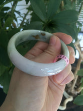 Load image into Gallery viewer, 53.6mm 100% natural Type A green/brown/purple jadeite jade bangle L62
