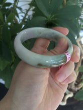 Load image into Gallery viewer, 53.6mm 100% natural Type A green/brown/purple jadeite jade bangle L62
