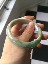 Load image into Gallery viewer, 54.7mm Certified Type A 100% Natural green/yellow Jadeite Jade bangle KS24-7532

