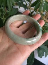 Load image into Gallery viewer, 54.7mm Certified Type A 100% Natural green/yellow Jadeite Jade bangle KS24-7532
