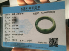 Load image into Gallery viewer, 54.7mm Certified Type A 100% Natural green/yellow Jadeite Jade bangle KS24-7532
