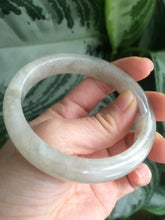 Load image into Gallery viewer, Certified Type A 100% Natural green/white Jadeite Jade bangle 57.4mm KS47-1617
