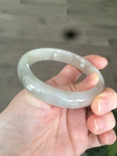 Load image into Gallery viewer, Certified Type A 100% Natural green/white Jadeite Jade bangle 57.4mm KS47-1617
