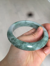 Load image into Gallery viewer, 57.5mm Certified Type A 100% Natural green/white Jadeite Jade bangle R59-1301
