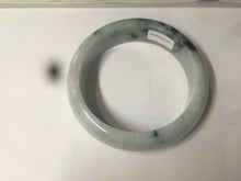 Load image into Gallery viewer, 55.5mm Certified type A 100% Natural green/white chubby Jadeite bangle N103-3792
