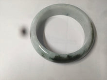 Load image into Gallery viewer, 55.5mm Certified type A 100% Natural green/white chubby Jadeite bangle N103-3792
