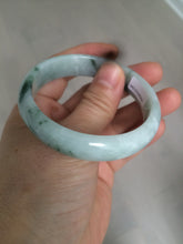 Load image into Gallery viewer, 52mm 100% natural certified  green green/white oval jadeite jade bangle AB32-5304
