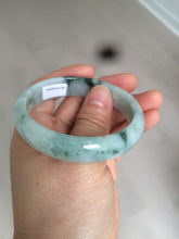 Load image into Gallery viewer, 52mm 100% natural certified  green green/white oval jadeite jade bangle AB32-5304
