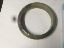 Load image into Gallery viewer, 54.5mm Certified type A 100% Natural dark green/brown/black Jadeite bangle N106-3780
