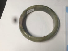 Load image into Gallery viewer, 54.5mm Certified type A 100% Natural dark green/brown/black Jadeite bangle N106-3780
