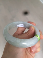 Load image into Gallery viewer, 57.4mm 100% natural Type A light green style jadeite jade bangle AB36-8519
