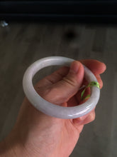 Load image into Gallery viewer, 53.9mm Certified Type A 100% Natural white/light purple Jadeite Jade bangle L117-2745
