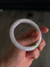 Load image into Gallery viewer, 53.9mm Certified Type A 100% Natural white/light purple Jadeite Jade bangle L117-2745

