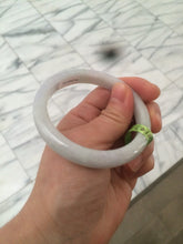 Load image into Gallery viewer, 53.9mm Certified Type A 100% Natural white/light purple Jadeite Jade bangle L117-2745
