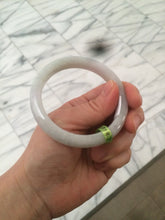 Load image into Gallery viewer, 53.9mm Certified Type A 100% Natural white/light purple Jadeite Jade bangle L117-2745
