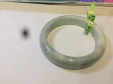 Load image into Gallery viewer, 58mm certificated Type A 100% Natural sunny green/white Jadeite Jade bangle E48-7904
