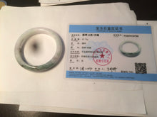 Load image into Gallery viewer, 54.5mm certified Type A 100% Natural green/purple/yellow (FU LU Shou)  jadeite jade bangle AB71-9798
