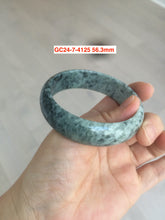 Load image into Gallery viewer, 52-60mm certified Type A 100% Natural green gray black Jadeite Jade bangle GC24 (add on item)
