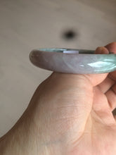 Load image into Gallery viewer, 56.2 mm Type A 100% Natural green/purple Jadeite Jade bangle C21-9809
