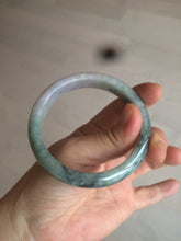 Load image into Gallery viewer, 56.2 mm Type A 100% Natural green/purple Jadeite Jade bangle C21-9809
