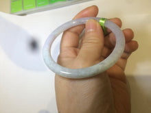 Load image into Gallery viewer, 55.7mm certified 100% natural green/white/purple round cut jadeite jade bangle E52-5262
