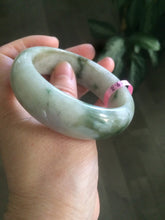 Load image into Gallery viewer, 56.3mm 100% natural Type A green/brown/purple chubby tire style jadeite jade bangle B62
