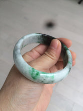 Load image into Gallery viewer, 53.5mm certified 100% natural Type A sunny green/dark green jadeite jade bangle Ak49-2724
