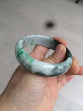 Load image into Gallery viewer, 53.5mm certified 100% natural Type A sunny green/dark green jadeite jade bangle Ak49-2724
