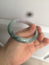 Load image into Gallery viewer, 56.2 mm Type A 100% Natural green/purple Jadeite Jade bangle C21-9809
