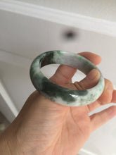 Load image into Gallery viewer, 53.5mm certified 100% natural Type A sunny green/dark green jadeite jade bangle Ak49-2724
