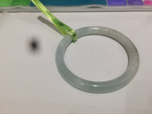 Load image into Gallery viewer, 55.8mm Certified Type A 100% Natural icy white/green round cut Jadeite Jade bangle E53-1281
