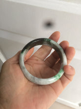 Load image into Gallery viewer, 53.5mm certified 100% natural Type A sunny green/dark green jadeite jade bangle Ak49-2724
