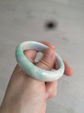 Load image into Gallery viewer, 48mm Type A 100% Natural sunny green/purple/yellow ovalJadeite Jade bangle X105-9226
