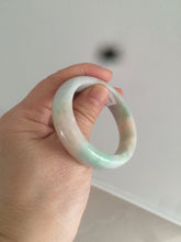 Load image into Gallery viewer, 48mm Type A 100% Natural sunny green/purple/yellow ovalJadeite Jade bangle X105-9226
