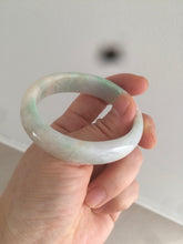 Load image into Gallery viewer, 48mm Type A 100% Natural sunny green/purple/yellow ovalJadeite Jade bangle X105-9226
