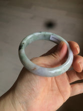 Load image into Gallery viewer, 54mm 100% natural type A certified light green/purple/red (FU LU SHOU, 福禄寿) jadeite jade bangle AQ2-0686
