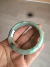 Load image into Gallery viewer, 52.8mm Certified Type A 100% Natural sunny green/purple/gray/black Jadeite Jade bangle C18-9769
