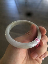 Load image into Gallery viewer, 53.3mm 100% natural Type A light yellow/green/purple/white jadeite jade bangle L70
